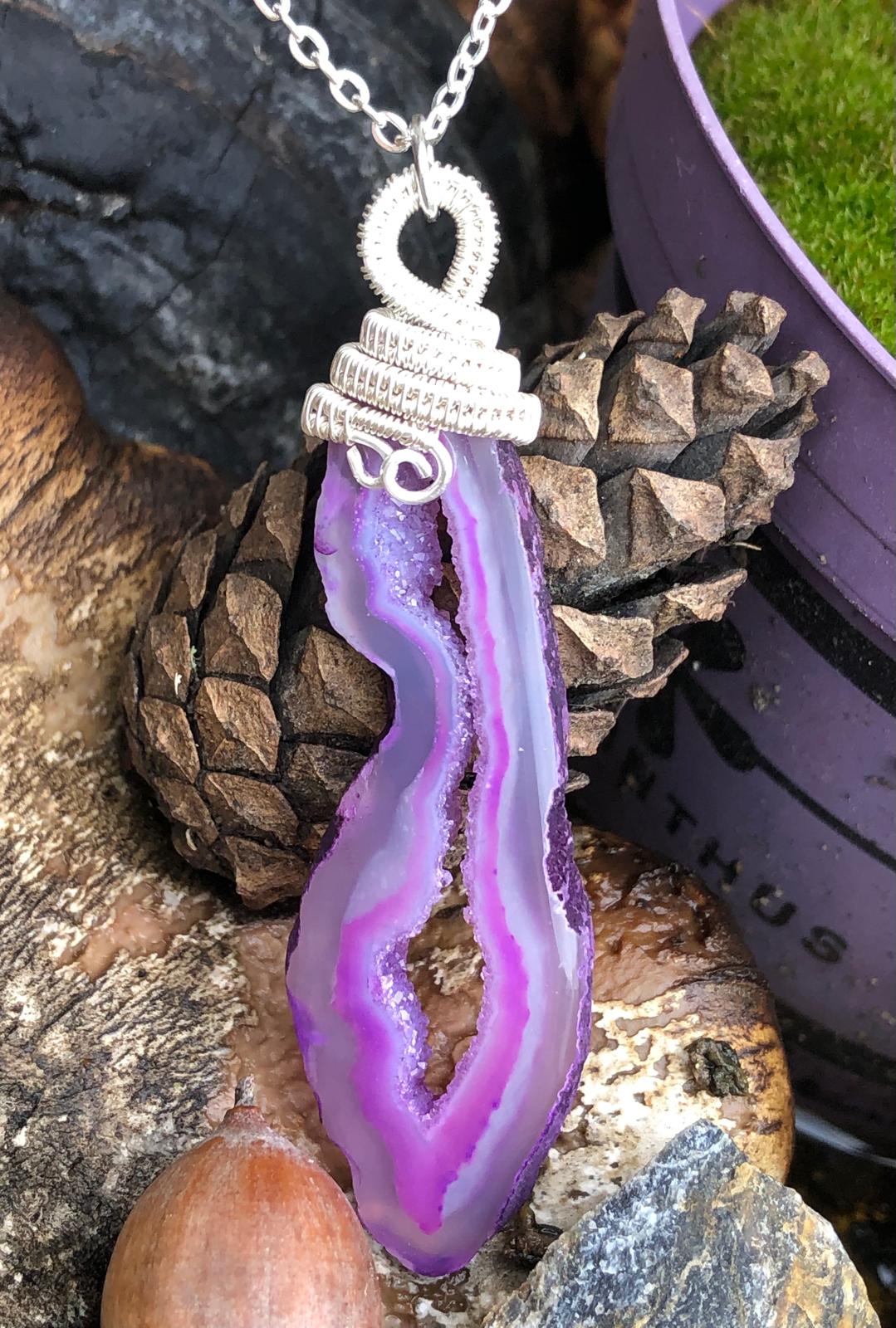 achát drúza šperk